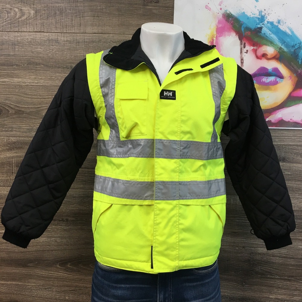 Helly Hansen Workwear High Visibility Neon Yellow Insulated Jacket Mens Small